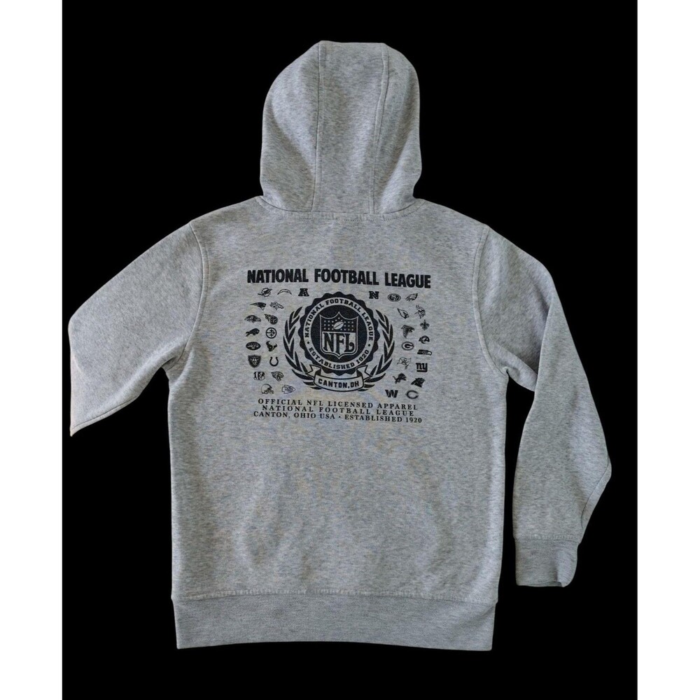 NFL Sweatshirt Youth Medium Gray National Football League Hoodie Boys Girls Med